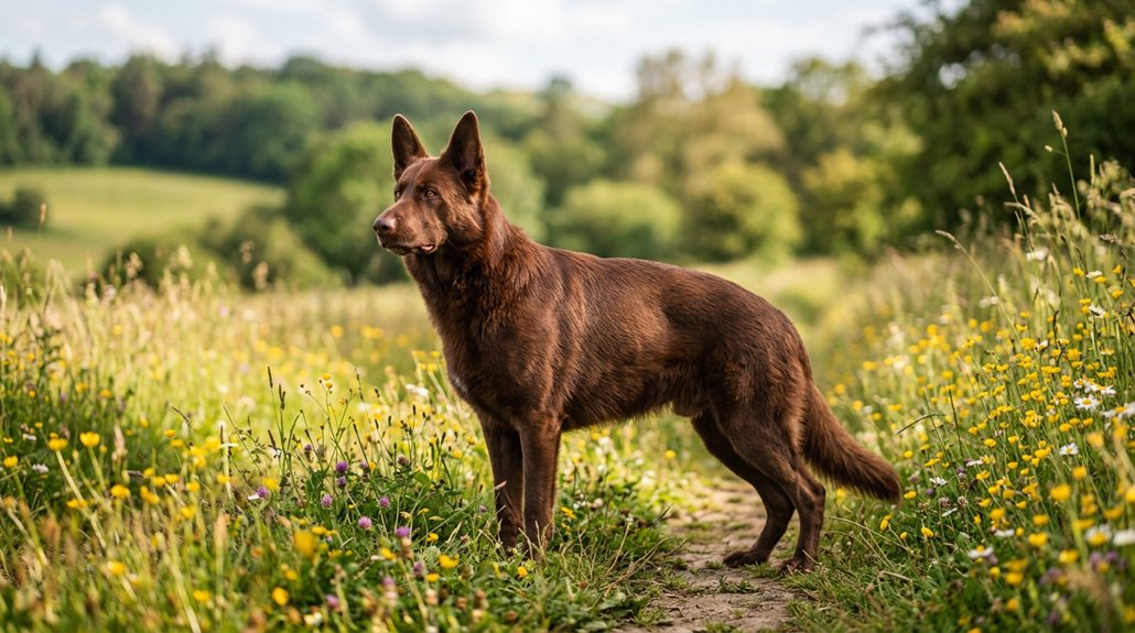 rare brown german shepherds