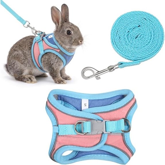 Bunny Harness and Leash Set with Reflective Strips