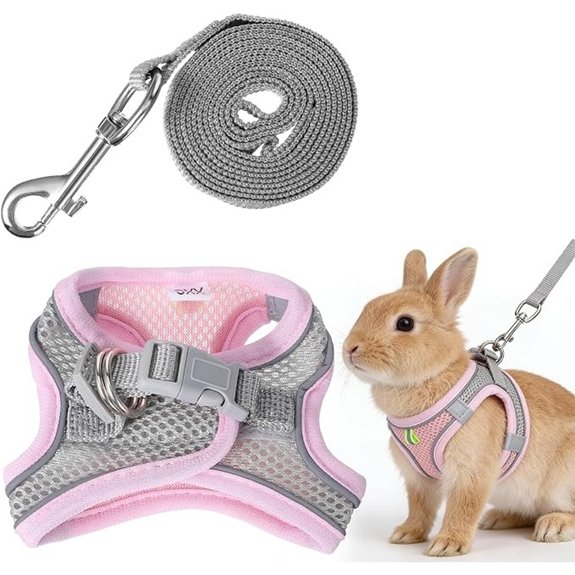 Bunny Harness and Leash Set Reflective Escape-Proof Walking Gear
