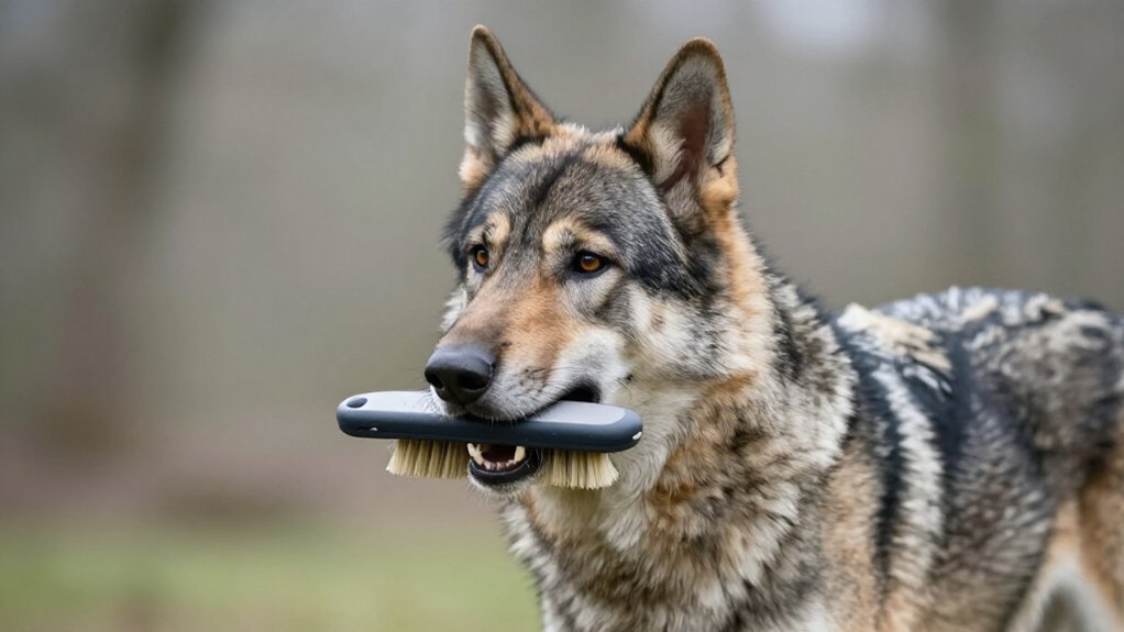 regular brushing controls shedding