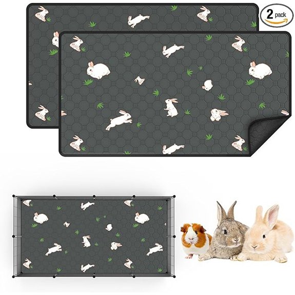 2-Pack Reusable Washable Guinea Pig Cage Liner