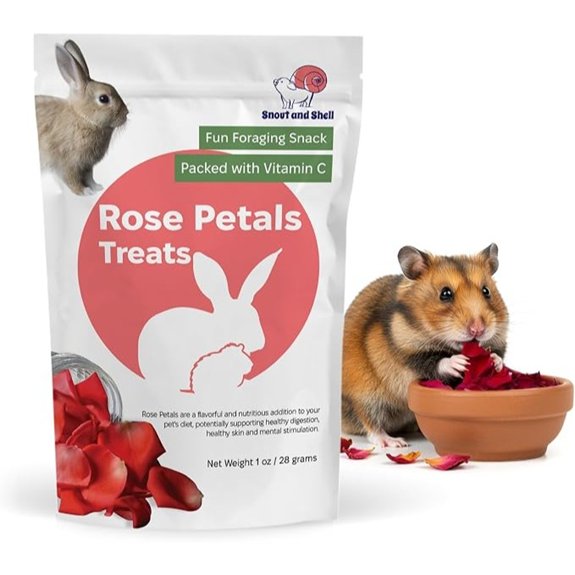Rose Petals Treats Snack for Rabbits Guinea Pigs Chinchillas