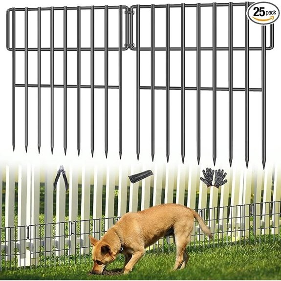 No Dig Rustproof Metal Animal Fence for Dogs