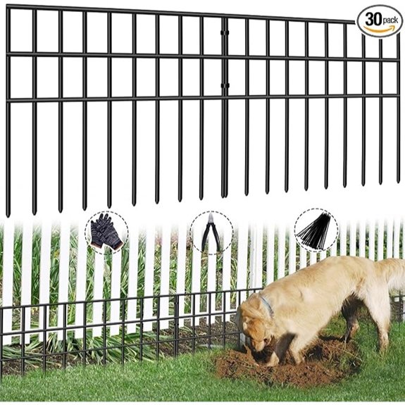 Rustproof No Dig 30 Panel Garden Fence