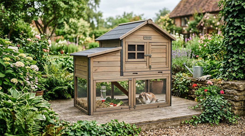 safe dry outdoor rabbit hutches