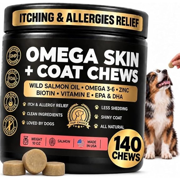 Omega Skin & Coat for Shedding & Itchy Dogs 140 Salmon Chews