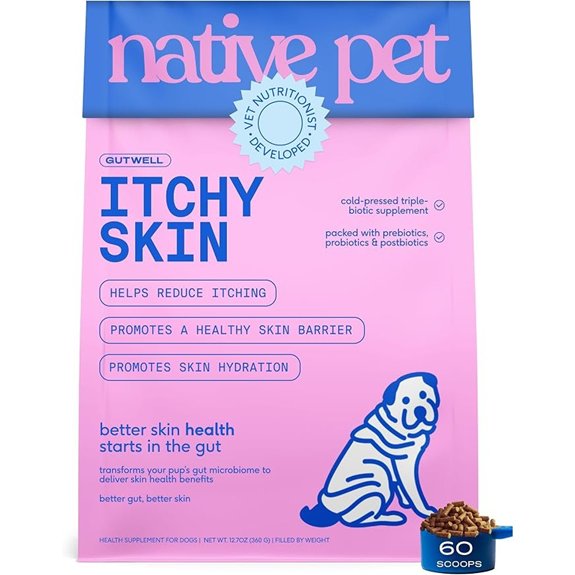 Native Pet Itchy Skin Dog Itching Skin Relief for Seasonal Allergy - 60 Ct