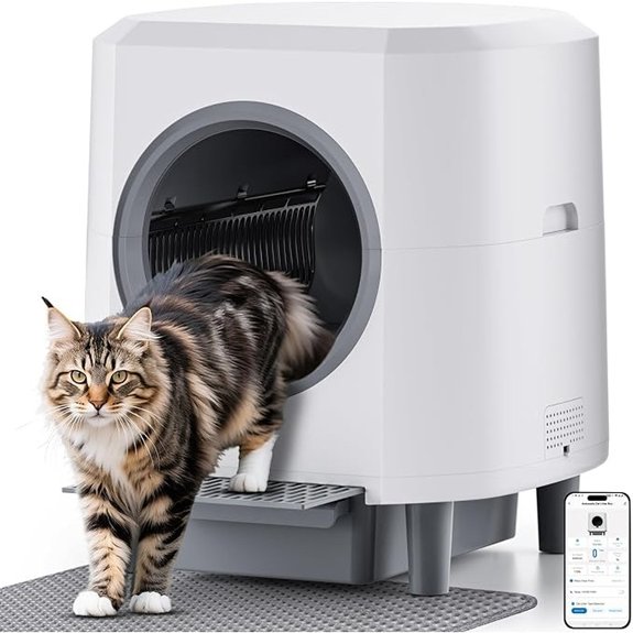Automatic Litter Box Self Cleaning Litter Box Odor Control 90L Capacity