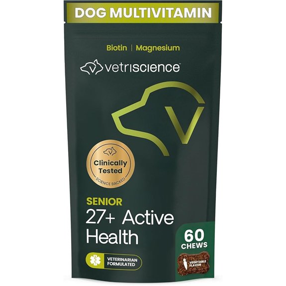 VetriScience Senior 27+ Multivitamin for Senior Dogs Veggie 60 Count
