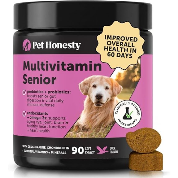 Pet Honesty Vet Recommended Senior Dog Multivitamin 90 Ct Duck
