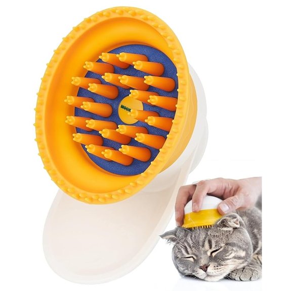 PETHROOM Silicone Cat Brush for Shedding and Relaxing Massage