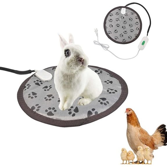 Chicken Heating Pad,Small Animal Rabbit Guinea Pig Heated Bed Mat,Black