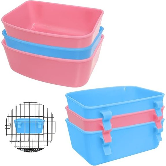 6 Pack Feeder for Small Pets Birds Rodents
