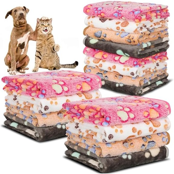12 Pcs Small Dog Fleece Blankets for Cats Guinea Pigs