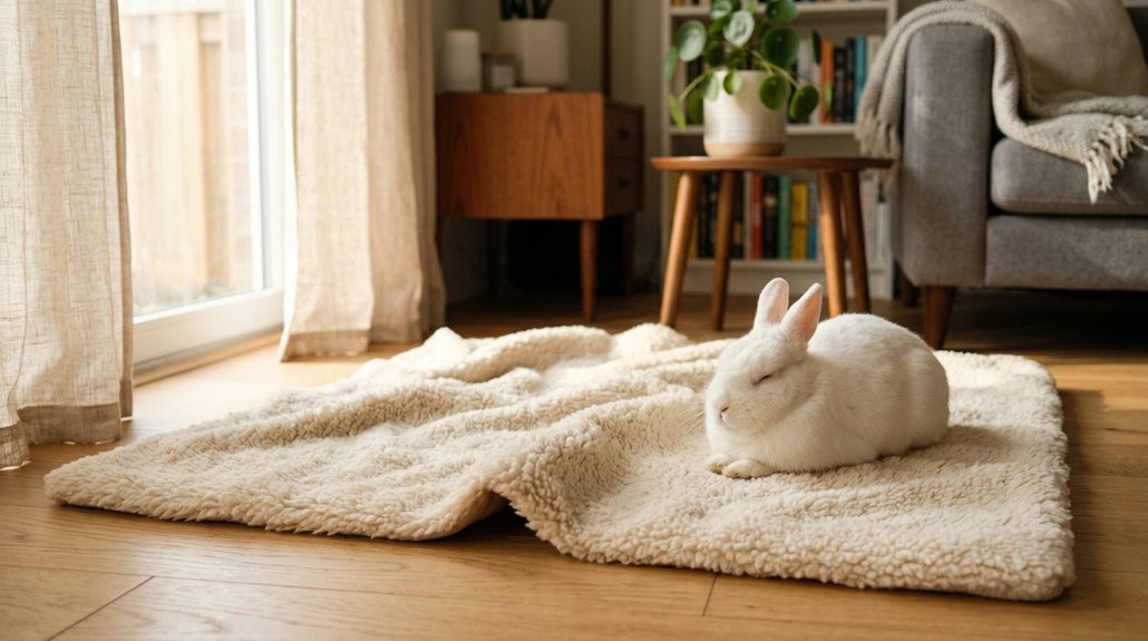 soft cozy rugs for rabbits