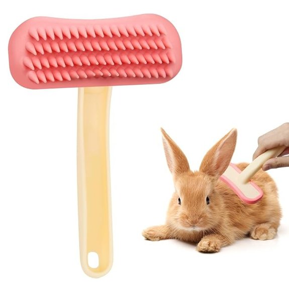 Soft Silicone Rabbit Grooming Brush for Cats and Puppies