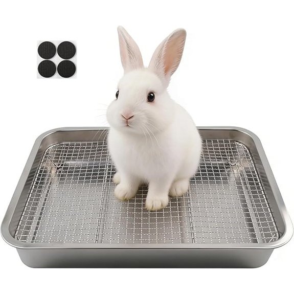 Rabbit Litter Box Stainless Steel Sifting Tray