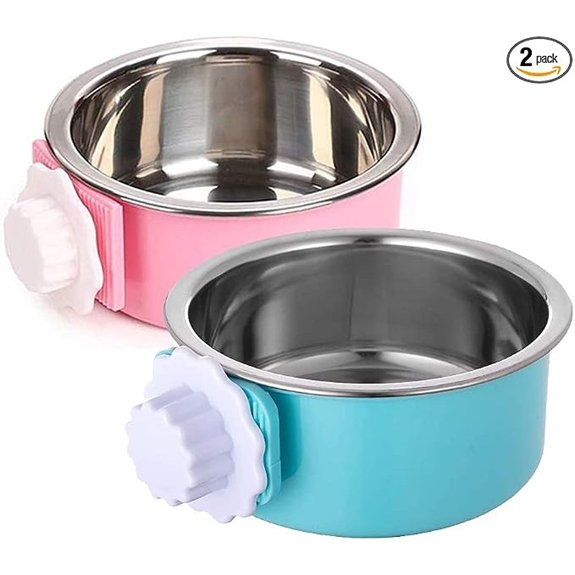 Stainless Steel Anti-overturn Pet Food Bowl (2-Pack)
