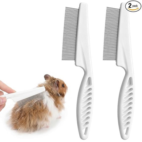 2Pc Stainless Steel Flea Brush for Dogs Rabbits