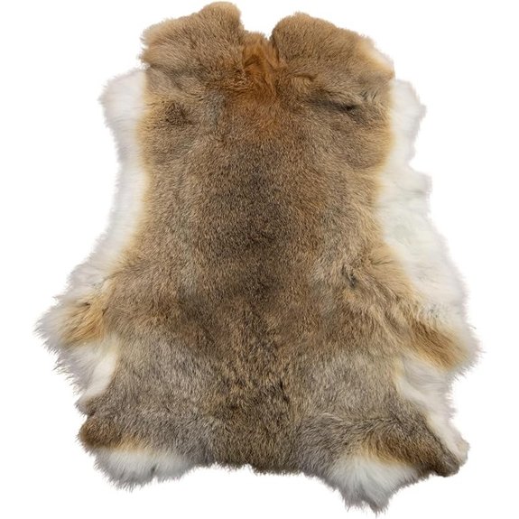 Craft Rabbit Skin Fur Pelt Straw Yellow (12x14)