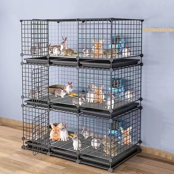 3-Layer Bunny Cage,Rabbit Breeding Cages,Large Rabbit Hutch
