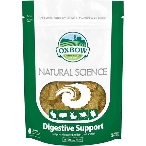 Oxbow Digestive Support Rabbit & Guinea Pig Supplement Timothy Hay 4.2 oz