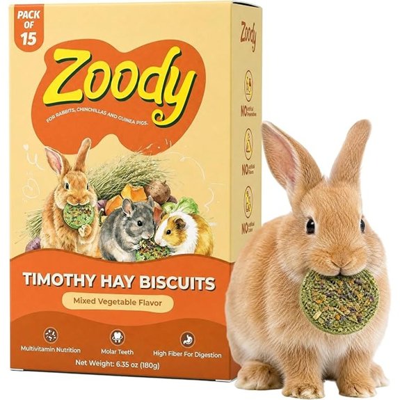 Zoody Timothy Hay Biscuits Guinea Pig Chew Treats Bunnies 6.35oz