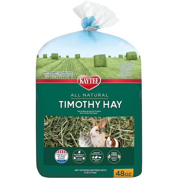 Kaytee Timothy Hay High Fiber for Rabbits Guinea Pigs 48 Ounces