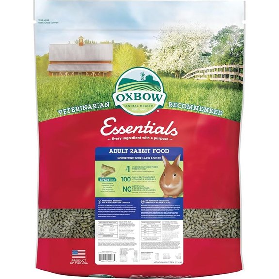 Oxbow Essentials Adult Rabbit Food Timothy Hay Rabbit Pellets USA 25 lb