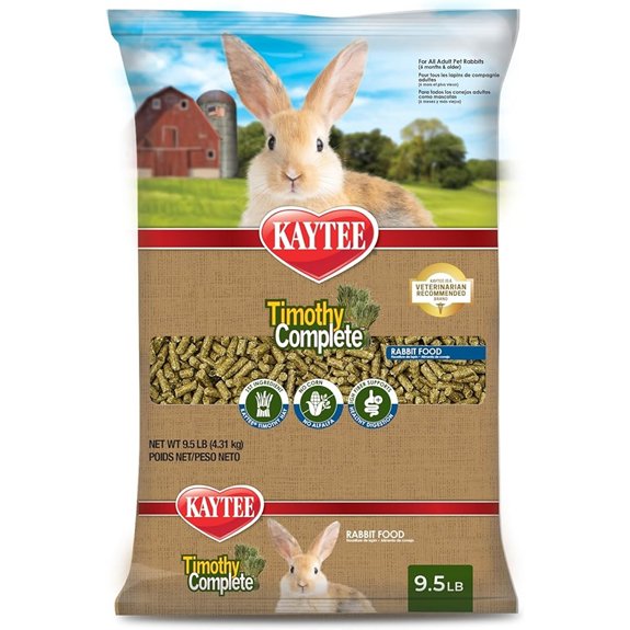 Kaytee Rabbit Food Timothy Complete Rabbit Food Pellets 9.5 Pounds