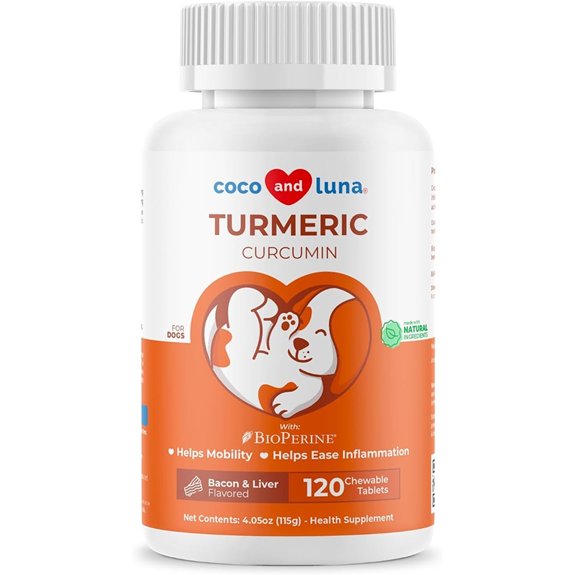 Turmeric for Dogs - Natural Anti-Inflammatory & Pain Relief 120 ct