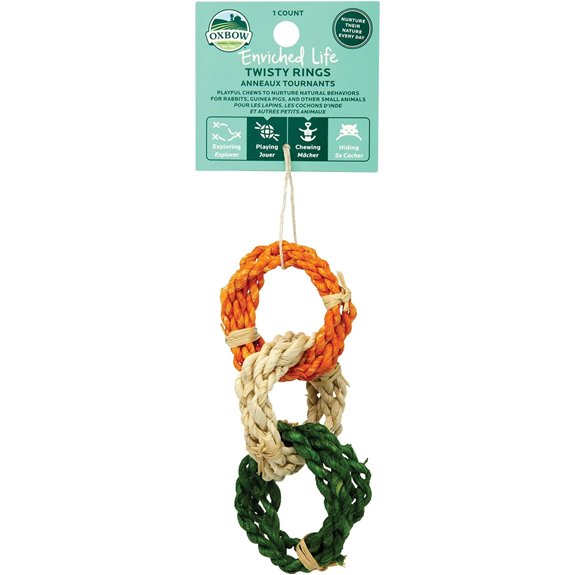 Oxbow Twisty Rings Rabbit & Guinea Pig Toys Bunny Enrichment Toys