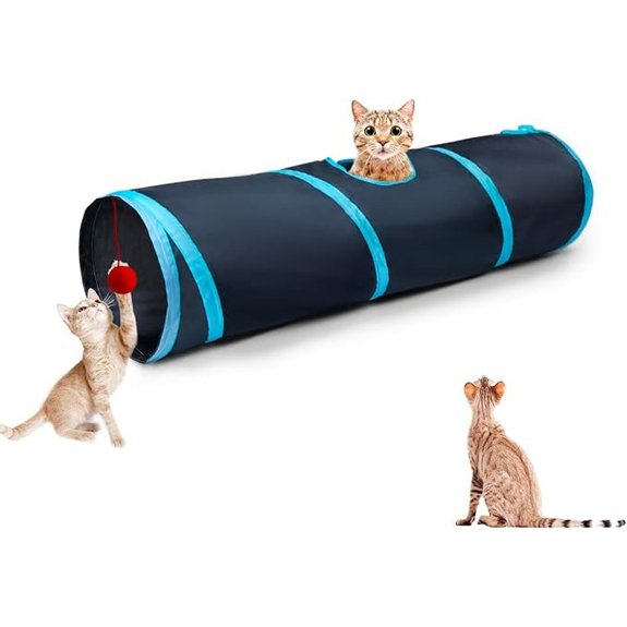 Cat Tunnel Tube Toys，Tunnels for Indoor Cats 2 Way Foldable