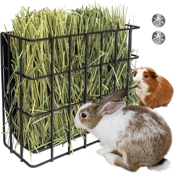 BESNEW Upgraded Metal Hay Feeder for Rabbits