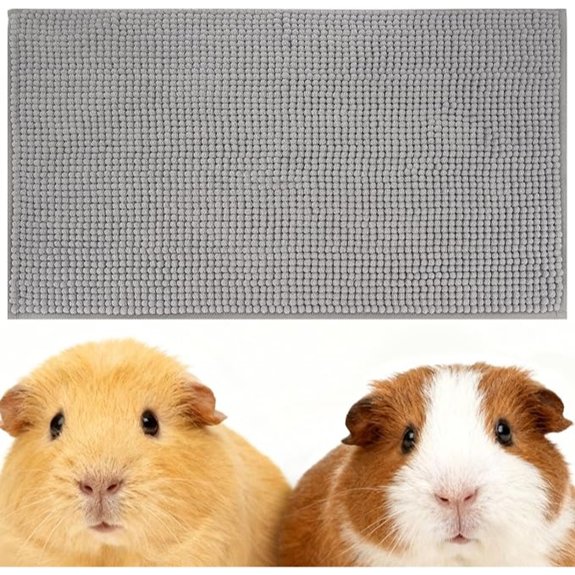 Mygeromon Guinea Pig Mat Cage Liner Fleece Bedding Washable (Grey)