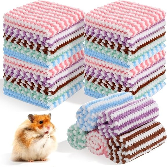 25Pcs Washable Guinea Pig Fleece Bedding Blankets
