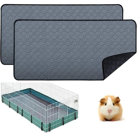 2-Pack Washable Reusable Guinea Pig Cage Liners