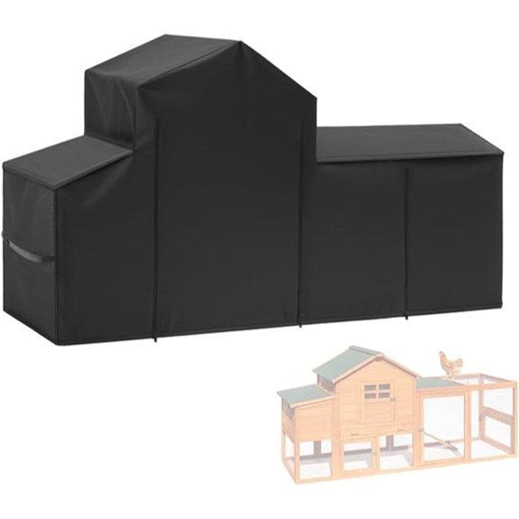 Chicken Coop Winter Waterproof Cover with Zipper Doors