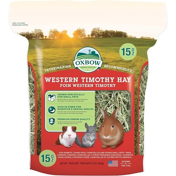 Oxbow Western Timothy Hay Rabbit & Guinea Pig Hay High Fiber USA 15 oz