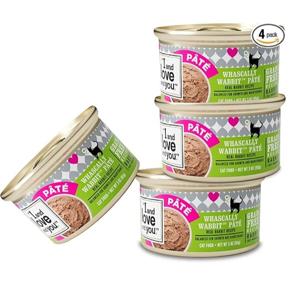 I AND LOVE AND YOU Wet Cat Food Whascally Wabbit Pate 3oz | 4 Pack