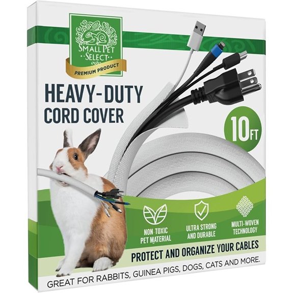 Small Pet Select Heavy Duty Cord Cover Cable Protector White 10 ft