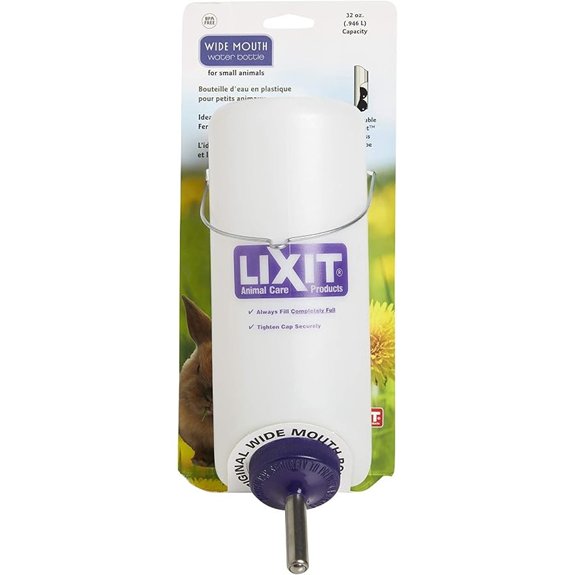 Lixit Wide Mouth BPA-Free Cage Water Bottle for Small Animals