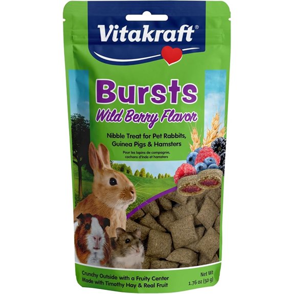 Vitakraft Bursts Wildberry Small Animal Treat for Rabbits and Guinea Pigs