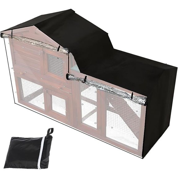 Double Decker Rabbit Hutch Cover Windproof Waterproof for Small Pets
