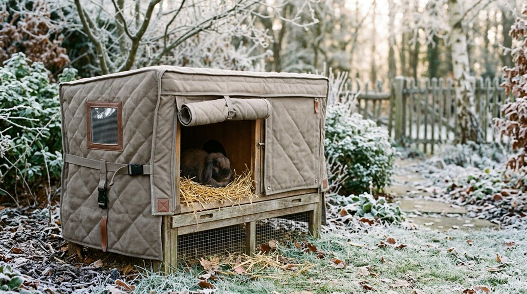 winter weather proof rabbit hutch covers