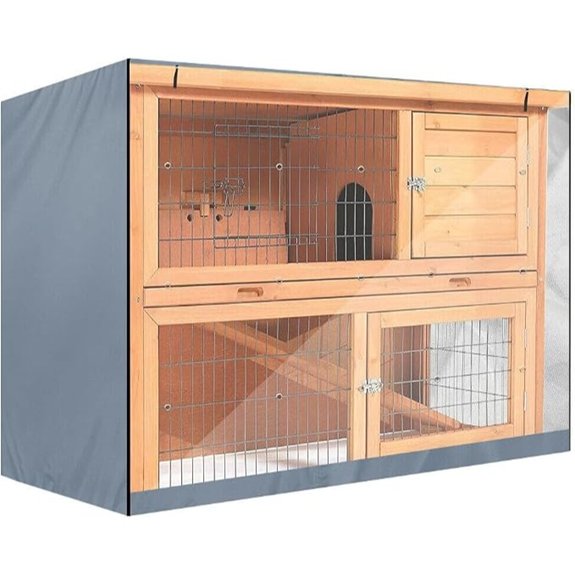 Rabbit Hutch Cover with Zipper and Window Vent